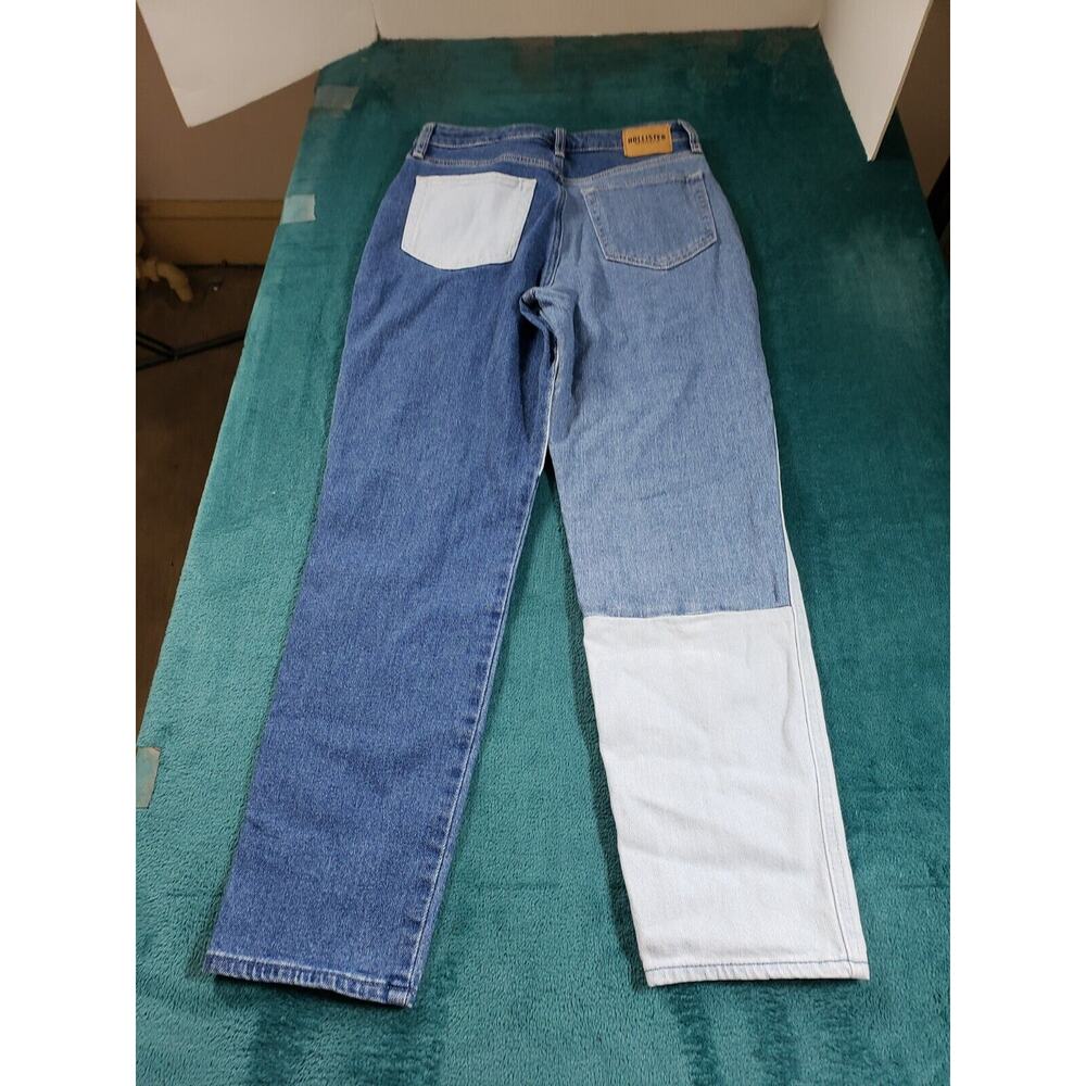 Hollister Jeans Sz 3 Womens Blue Denim Pants Ladies Patchwork High Rise Mom - Picture 10 of 13
